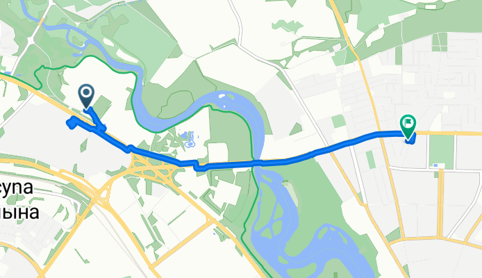 улица Крупцы, Минск до улица Веры Слуцкой, Минск