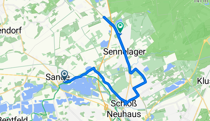 Sennelagerstraße, Paderborn nach Düsterhusstraße, Paderborn