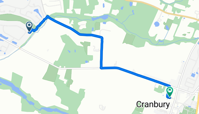 Ravens Crest Dr, Plainsboro to N Main St, Cranbury