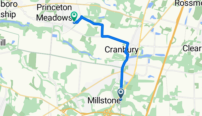 S Main St, Cranbury to Ravens Crest Dr, Plainsboro