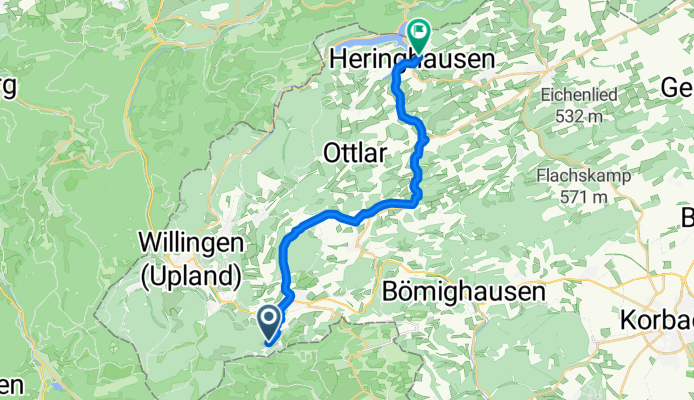 Medebacher Bergweg, Willingen (Upland) nach Seestraße, Diemelsee
