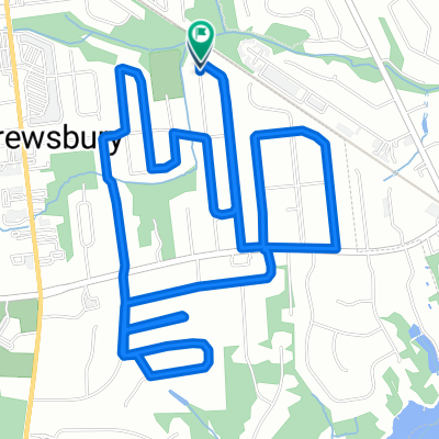 Garden Rd, Shrewsbury to Garden Rd, Shrewsbury