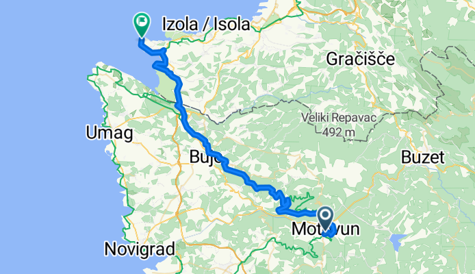 Motovun to Piran - Ulica Borgo to Tartinijev trg