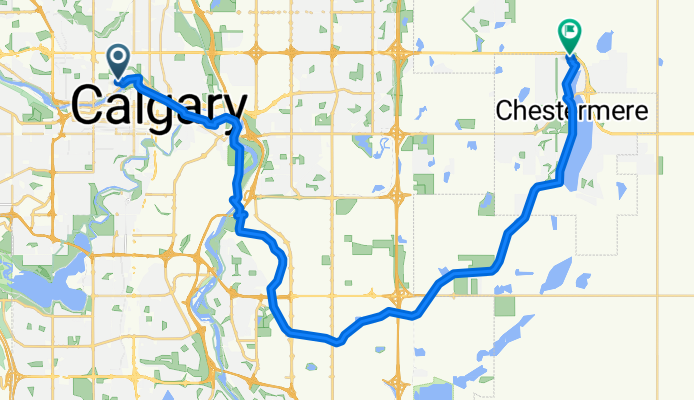 Second Ave NW, Calgary to Viewpointe Terr, Chestermere