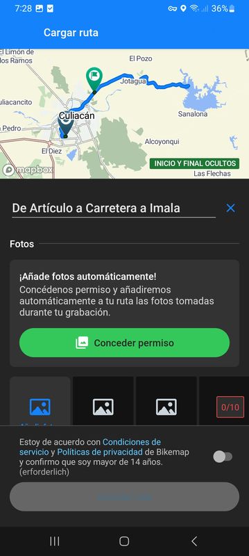 De Artículo a Carretera a Imala