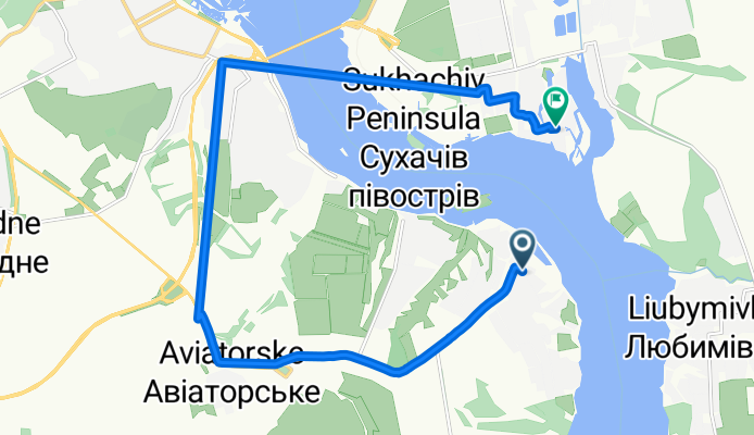 Старі Кодаки to Олександра Галича вулиця, Дніпро