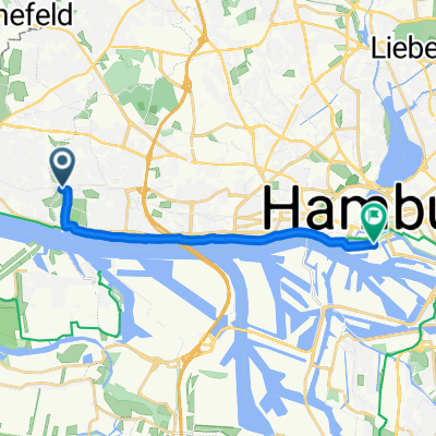 Jürgensallee, Hamburg nach Überseeboulevard, Hamburg