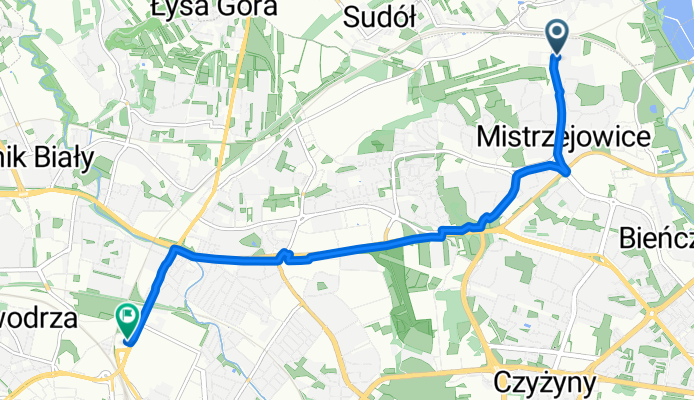 osiedle Piastów do aleja Listopada