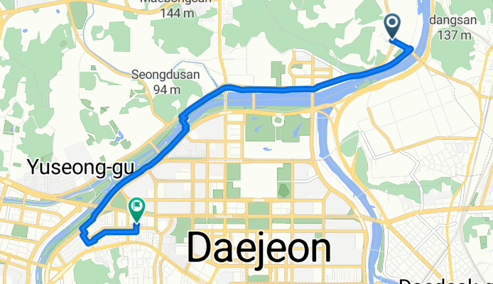 원촌동, 대전광역시에서 월평로, 대전광역시까지