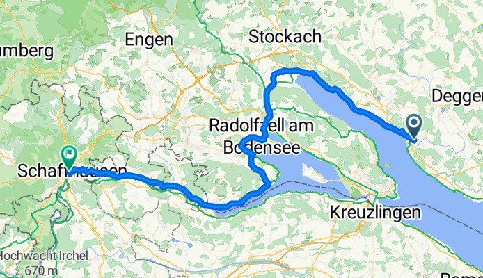 Aachstraße, Uhldingen-Mühlhofen nach Steigstrasse, Schaffhausen