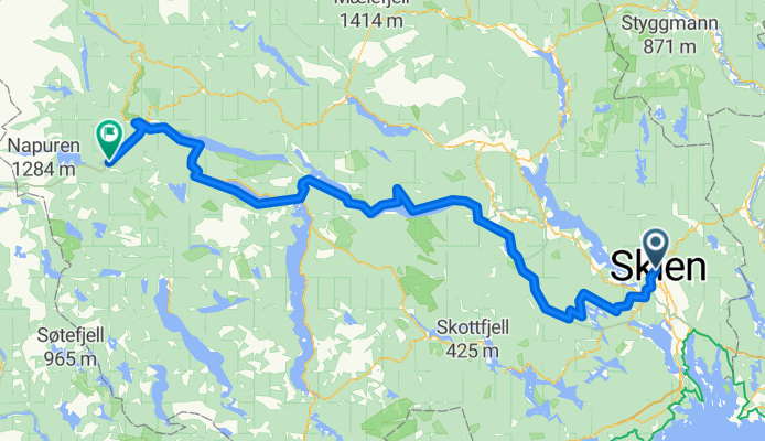 Boye Ordings gate, Skien to Borsævegen, Dalen