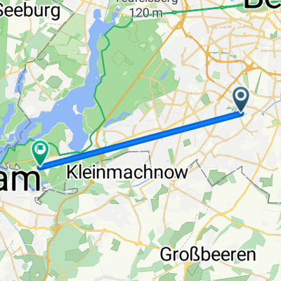 Route nach Glienicker Straße