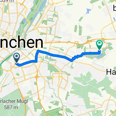 Tegernseer Landstraße, München nach Michael-Ende-Straße, München