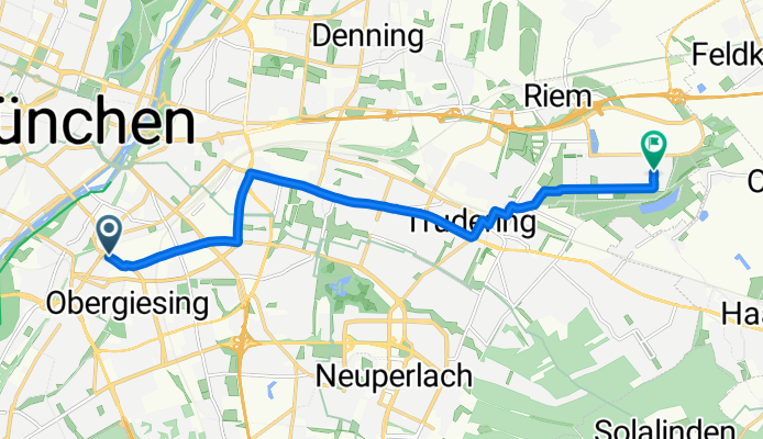Tegernseer Landstraße, München nach Michael-Ende-Straße, München