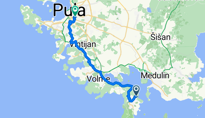 Premantura nach Ulica Bartolomea Dei Vitrei, Pula