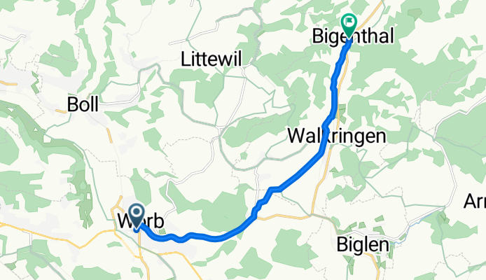 Bahnhofstrasse, Worb nach Küebiweg, Bigenthal