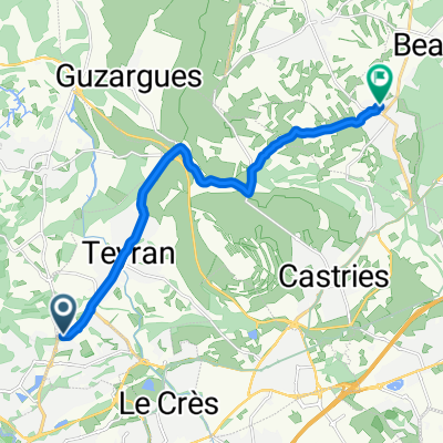 Route de Teyran, Clapiers à Rue des Carignans, Sussargues