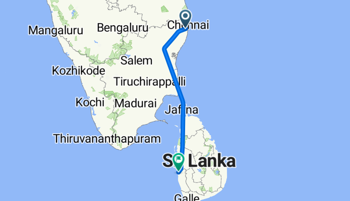 Chennai to Srilanka