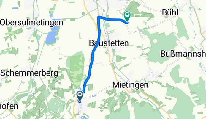 Baltringer Hauptstraße, Mietingen nach Am Flugplatz, Laupheim