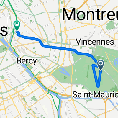 Route de la Faluère, Paris à Rue Daval, Paris