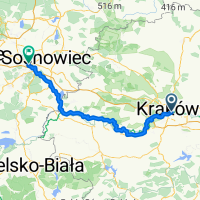 Grzegórzecka, Kraków do Stawowa, Katowice