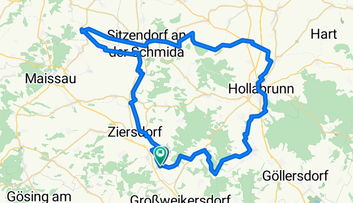 Route in Heldenberg