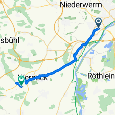 Kreuzstraße, Schweinfurt nach Im Löffelsterz, Werneck