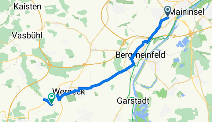 Kreuzstraße, Schweinfurt nach Im Löffelsterz, Werneck