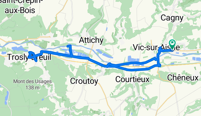 Rue de la Fabrique, Berny-Rivière to Rue de la Fabrique, Berny-Rivière