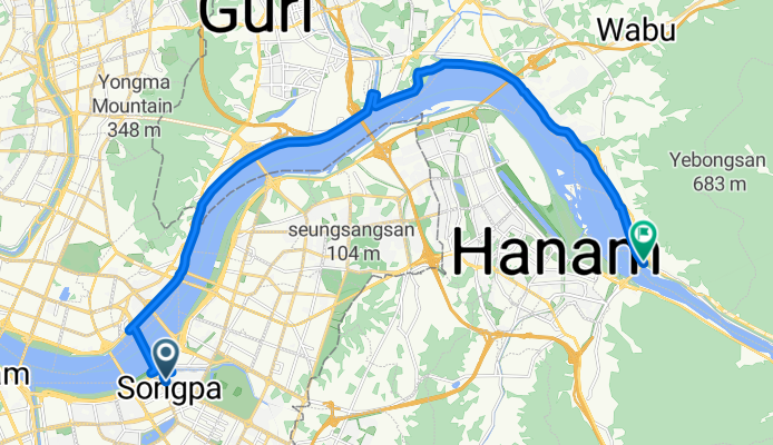 Route from Sincheon-dong 17-4