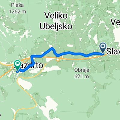 Regionalna Cesta 409, Hruševje nach Regionalna Cesta 444, Hruševje