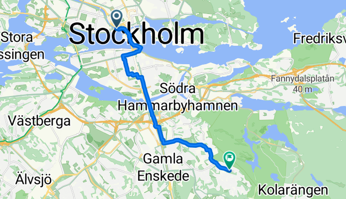 Hantverkargatan, Stockholm to Emågatan, Bagarmossen