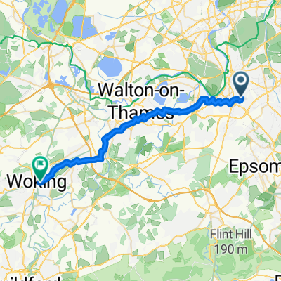 Route to Woking