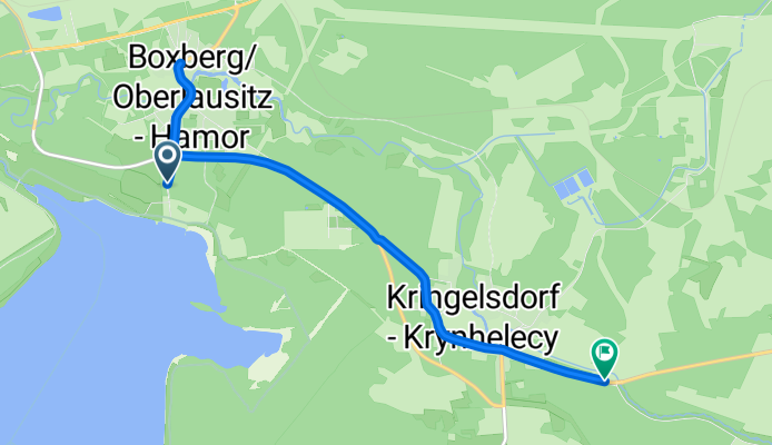 Zur Strandpromenade, Boxberg/Oberlausitz nach Rietschener Straße, Boxberg/Oberlausitz