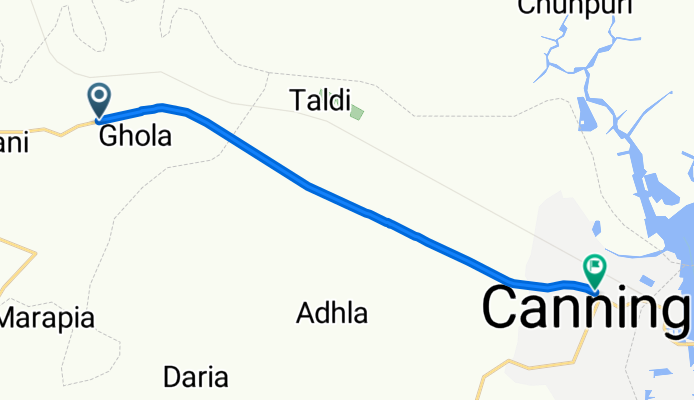 Baruipur - Canning Road to Canning- Herobhanga Road