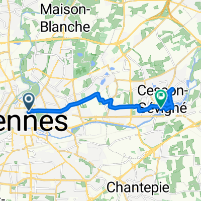 Rennes à Rue Saint-Martin, Cesson-Sévigné