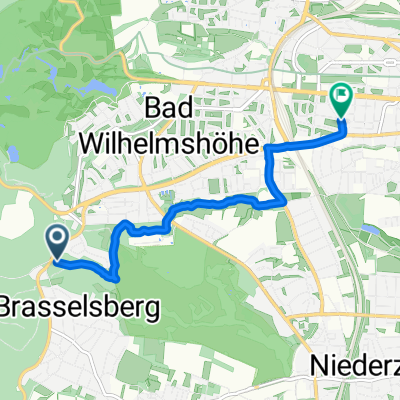 Konrad-Adenauer-Straße, Kassel nach Franz-Treller-Straße, Kassel