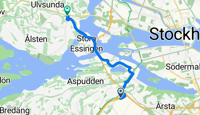 Västberga allé, Hägersten to Drottningholmsvägen, Bromma