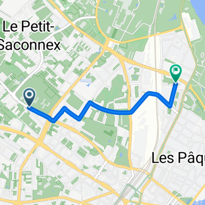 Rue Marie-Brechbuhl, Genève à Avenue Blanc, Genève