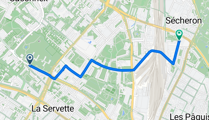 Rue Marie-Brechbuhl, Genève à Avenue Blanc, Genève