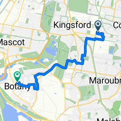 Oberon St, Randwick to Edward St, Botany