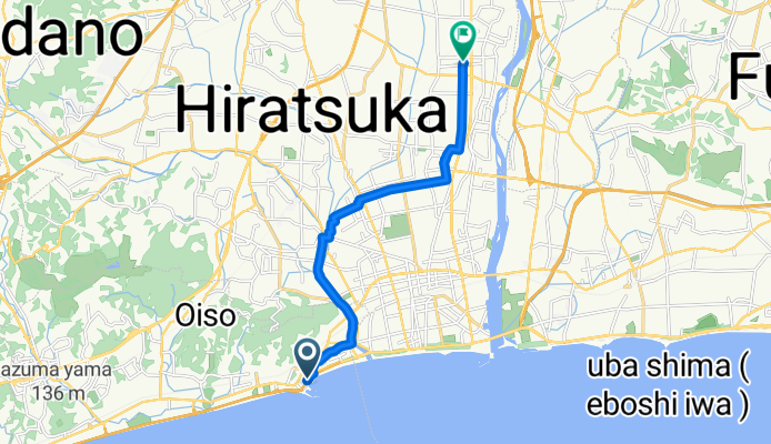 国道1号, 大磯町へ田村4丁目, 平塚市