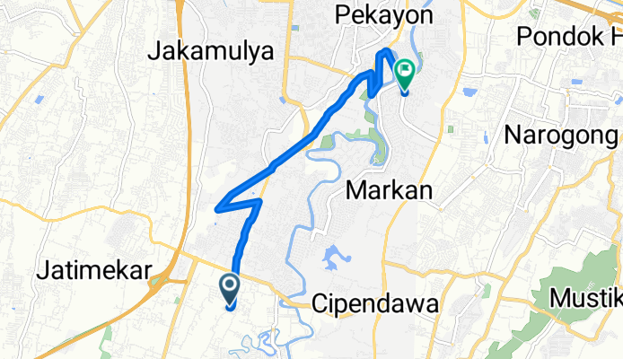 Jalan Sepakat Raya to Jalan Kemang Pratama Raya No. B9