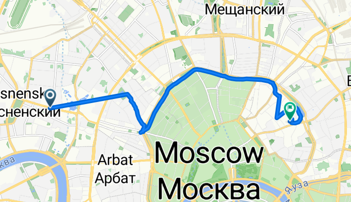 улица Красная Пресня, Москва до Потаповский переулок, Москва