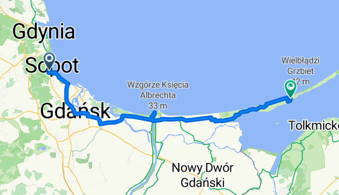 Kolejowa, Sopot do Tkaczy, Krynica Morska