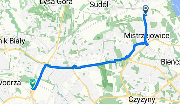 osiedle Piastów do aleja Listopada