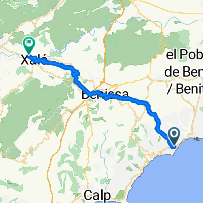 Calle del Cabo Azul, Teulada to Avenida del Rey Juan Carlos I, Xaló