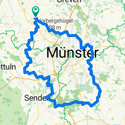 Handorf - Werse - Boesensell (104,6 km)