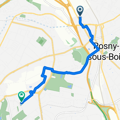 Rue Léon Blum, Rosny-sous-Bois à Rue du Bel-Air, Montreuil