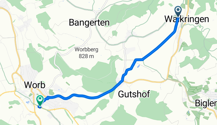 Dornistrasse, Walkringen nach Richigenstrasse, Worb